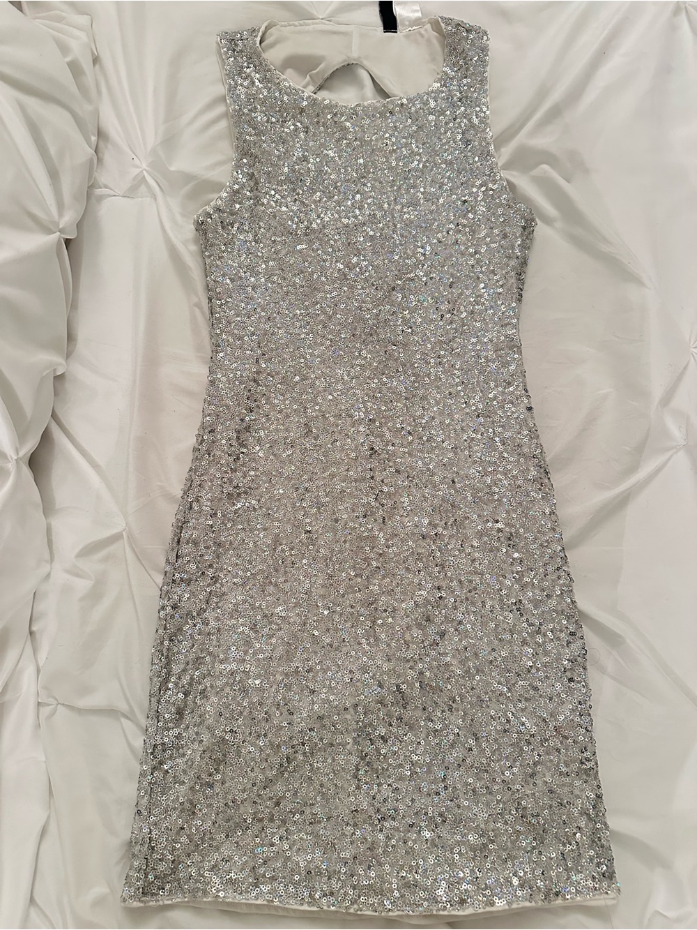 H&M Silver Sequin Mini Dress